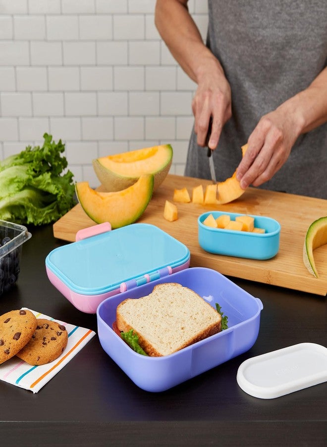 Zoku Premium Mini Bento Box, Leak Proof Lunch Tiffin Box Container for Kids, Boys, Girls - Pink | BPA Free, Lightweight, Compact Snacks Sandwich Container (Bento Jr) | For thinKitchen - Image 3